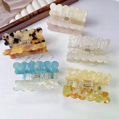 New wave double hair clip Cute cookie acetate clip Shark Clip Sweet diamond disc hair clip children hair accessories