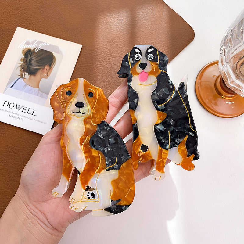 Acetic Acid Animal Dog Cartoon Hair Claw Clip Large Accessories