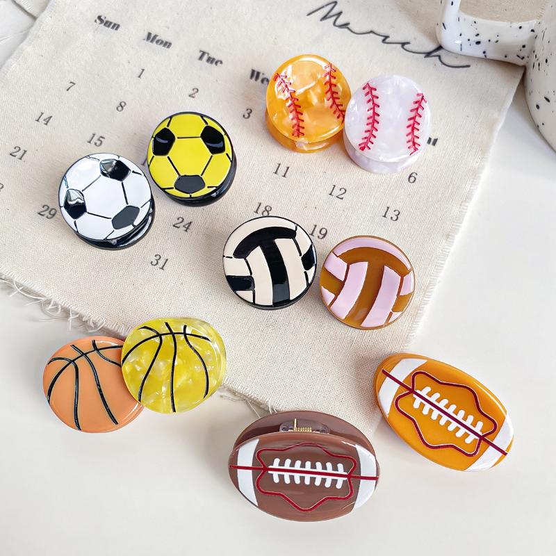 Acetic Acid Small Claw Basketball Football Hair Clip Accessories