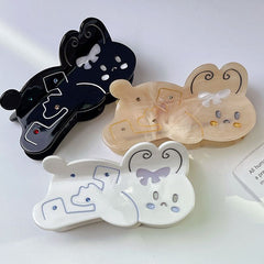 Cartoon rabbit clip personality cute rhinestone acetic acid clip Korean rabbit shark clip girls hair accessories