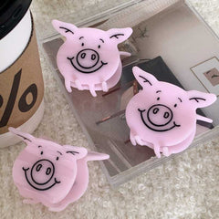 Flying small pink pig claw clip cute love personality sweet girl new hair claw clip accessories