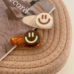 Cute smiling face hair clip Coffee sweet duck beak clip bangs clip Broken hair Duckling clip side clip autumn/winter new barrette