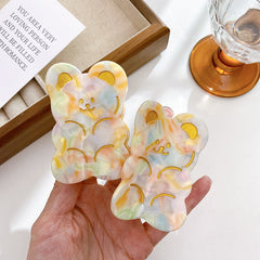 Cute Bear Acetic Acid Medium Shark Hair Claw Clip Accessories