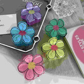 New children's graffiti flower claw clip cute Hair Bun claw clip Girl sweet dopamine hair accessories