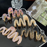 Fashion Metal Wave Acetic Acid Hairpin New Temperament Hair Jumbo Hair Claw Clip Accessories