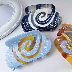 Cute love hair clip Simple sweet Star Shark clip girl Hairpin acetic acid claw clip hair accessories