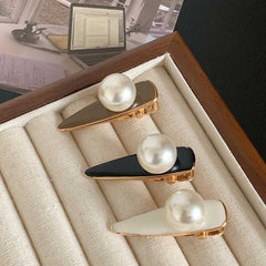Simple Duckbill Clip French Vintage Pearl Hair Clip Bangs bb Clip Girly Hair Clip