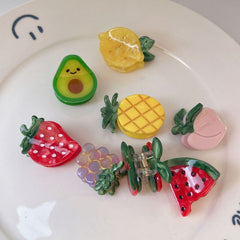 Cartoon Fruit Small Claw Clip Strawberry Lemon Cherry Hair Accessory