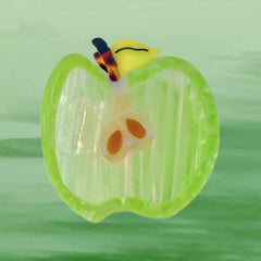 Fun Green Apple claw Cute simple acetic acid hair clip Summer hair clip Fresh shark clip women's hair accessories