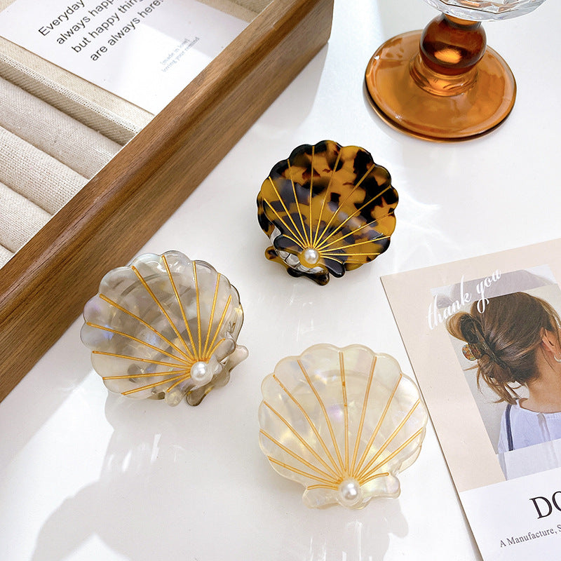 Korean Shell Pearl Acetic Acid Small Hair Clip Accessories