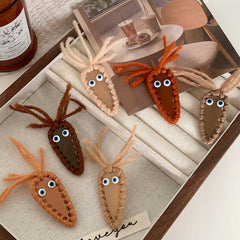Funny turnip children's hair accessories simple cute hairpin handwoven wool side clip cartoon headdress new women