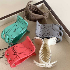 Small frosted spray hair clip Back hair clip for women's high ponytail hair clip