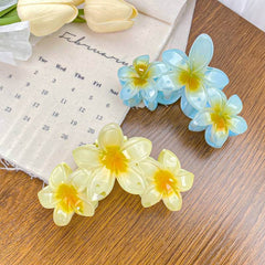 Fashion Flower Plumeria Large Shark Hair Clip Seaside Accessory
