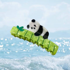 New acetic acid panda hug bamboo hair grab cute girl hair accessories personality cartoon hairpin