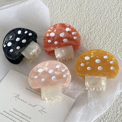New acetic acid hair clip cute fashion mushroom clip small fresh claw clip small bangs clip the same hair accessories