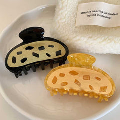 Cute toast Bear large grab Cream bread cartoon shark clip 2023 new fun acetate hair clip