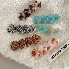 Small fashion acetic acid hair clip duck beak clip shell edge clip girl bangs high fashion hair clip hair accessories