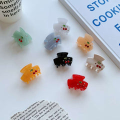 Korean girl small claw acetic acid cute wind cherry bangs clip broken hair clip shark clip hair accessories wholesale