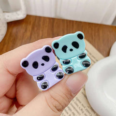 Cartoon Panda acetate hairpin temperament sweet hairpin side clip for children and girls hairpin braided hair accessories