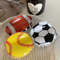 Simulation basketball football acrylic claw large back head hair claw fashion shark clip accessories