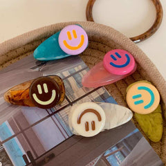 Cute smiling face hair clip Coffee sweet duck beak clip bangs clip Broken hair Duckling clip side clip autumn/winter new barrette