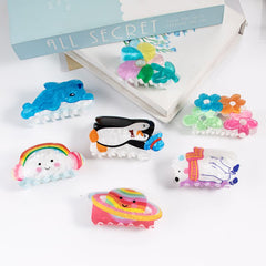 Ocean Collection Fashion cute claw Clip Hair clip sweet Hair clip Colorful rainbow cute hair accessories