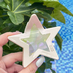Fashion Large Star clip Japanese and Korean ins sweet cool spice girl color dopamine pentagram acetic acid hair accessories