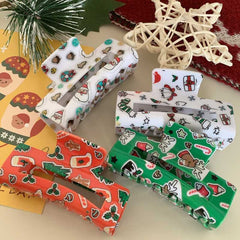 New Christmas claw hair clip Santa hat generous claw snowflake hair clip hair accessories back head shark clip