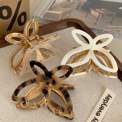 Super fairy romantic hollow butterfly clips French temperament acetic acid hair claws butterfly accessories