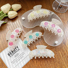 Christmas hairpin temperament beautiful snowflake claw clip large hairpin hair accessories hair shark clip