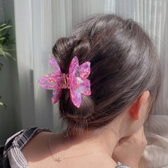 Acetic acid flower clip temperament beautiful hair clip pan hair clip holiday pearl shark clip