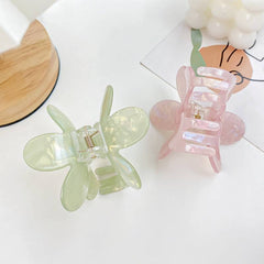 Acetic acid flower clip magic mermaid hair claw temperament sweet large shark clip hair accessories