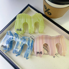 New Korean wave claw clip high letter acetic acid clip simple temperament hairpin shark clip hair accessories