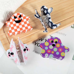Halloween hair clip back head hair clip 2023 new style Flower Ghost Hair Claw Clip Accessories