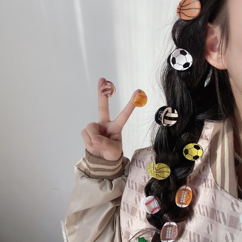 Acetic Acid Small Claw Basketball Football Hair Clip Accessories