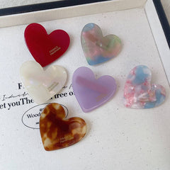 Autumn Winter Love Leopard Acetic Acid Side Clip Girl Accessories