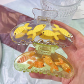 Interesting goldfish clip unique design cute goldfish acetic hair clip medium shark clip hair accessories