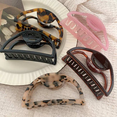 National acetate clip ins Wind Gold Standard temperament hair claw powder chocolate large claw clip round hair shark clip