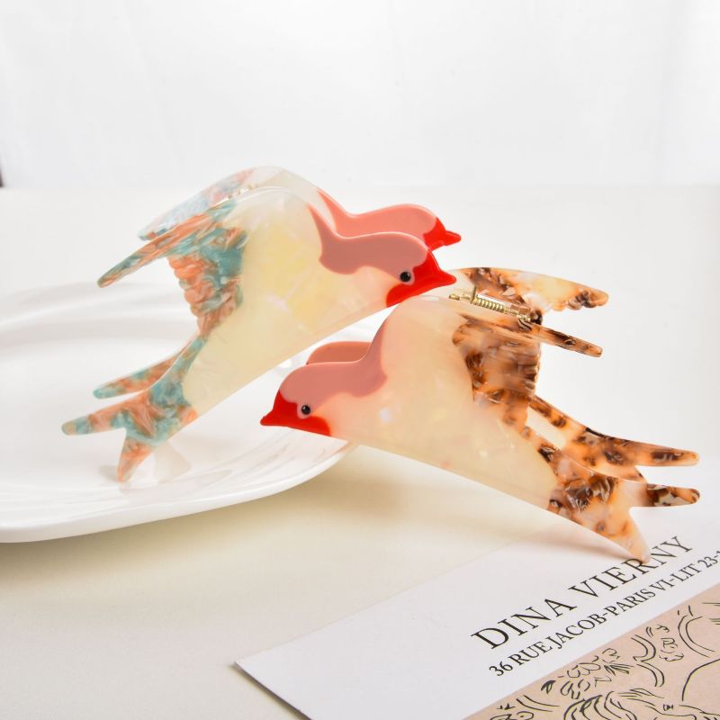 New Blue Swallow Acetic Acid Hair Clip Curling Shark Accessory