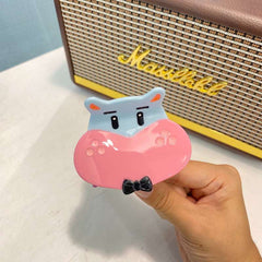Original design acetic acid claw clip Cute Hippo hair clip Cartoon hippo hair claw candy color creative accessories