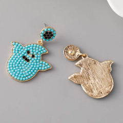 Fashion new personality creative Halloween ghost earrings alloy diamond earrings