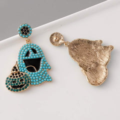Halloween pumpkin Ghost earrings female niche personality rice beads pearl earrings