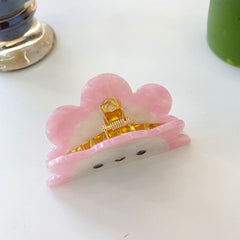Sunflower smiley face fun acetic clip Cute simple hair clip cartoon cloud hair claw creative head clip