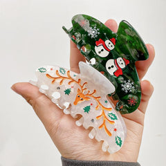 New Christmas hairpin Cartoon gingerbread Man clip coiffure Shark clip Accessories