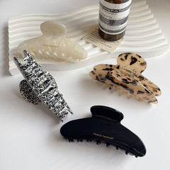 Korean marble acetic clip leopard large hair clip disc hair shark clip women's hair grab hair accessories