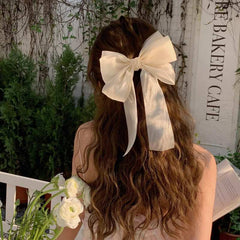 Sweet bow clip sen fairy Korean hairpin gauze ribbon fresh spring clip sweet hair accessories