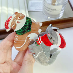 New cartoon Christmas claw clip cute spooky elk acetic Christmas unique design shark clip hair accessories