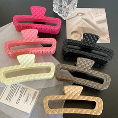 Fashion hair clip claw back head shark clip large hair clip retro French style simple square hair clip