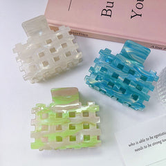 New hollow square clip simple high acetic acid clip French shark clip hair claw women hair accessories