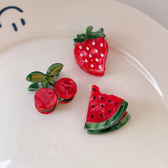 Cartoon Fruit Small Claw Clip Strawberry Lemon Cherry Hair Accessory